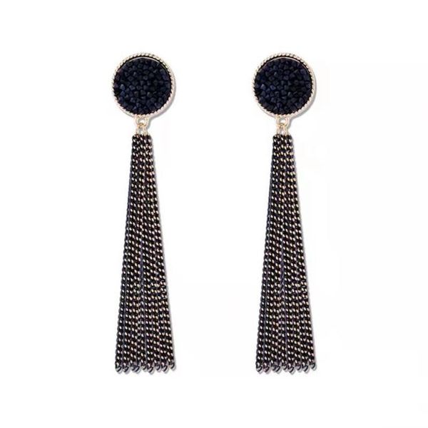 factory direct sales black crystal long fringe earrings 925 silver needle european and american cool wind net red creative earrings, Golden
factory direct sales black crystal long fringe earrings 925 silver needle european and american cool wind net red creative earrings, Golden