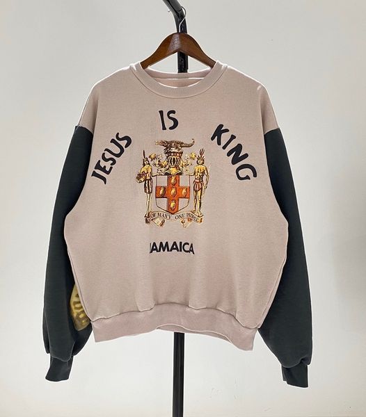 20ss autumn winter usa america hip hop stars jesus is king jamaica oversize patchwork hoodie men crewneck sweatshirt women hoodie hoody, Black
20ss autumn winter usa america hip hop stars jesus is king jamaica oversize patchwork hoodie men crewneck sweatshirt women hoodie hoody, Black