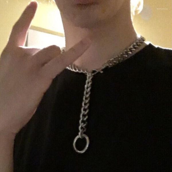 pendant necklaces cool handmade chain choker necklace for women men girls punk gothic metal collar with o round1, Silver
pendant necklaces cool handmade chain choker necklace for women men girls punk gothic metal collar with o round1, Silver
