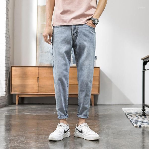 2020 summer new men jeans washed cotton casual thin light blue cowboy pants fashion slim straight zipper jeans trousers size 361
2020 summer new men jeans washed cotton casual thin light blue cowboy pants fashion slim straight zipper jeans trousers size 361
