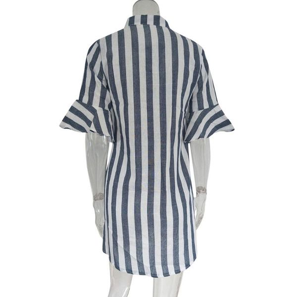 women's blouses & shirts summer women horn sleeve striped half long girl blouse ladies trumpet sleeves female shirt top, White
women's blouses & shirts summer women horn sleeve striped half long girl blouse ladies trumpet sleeves female shirt top, White