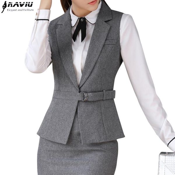 spring summer women suit work wear business formal slim vest office ladies plus size uniforms 200923, White
spring summer women suit work wear business formal slim vest office ladies plus size uniforms 200923, White