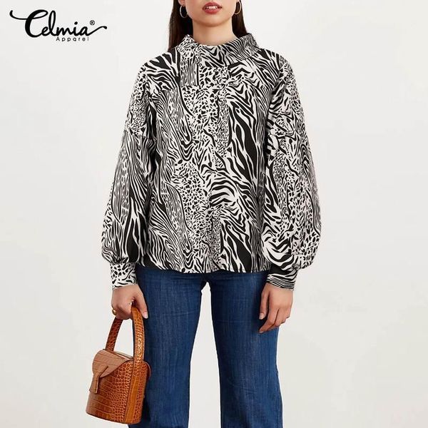 women's blouses & shirts leopard print celmia women satin 2021 autumn long sleeve lapel tunic 5xl casual party blusas femininas, White
women's blouses & shirts leopard print celmia women satin 2021 autumn long sleeve lapel tunic 5xl casual party blusas femininas, White