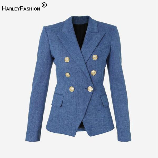 harleyfashion new arrial women eleagnt casual slim jacket solid metal buttons blue quality runway blazer, White;black
harleyfashion new arrial women eleagnt casual slim jacket solid metal buttons blue quality runway blazer, White;black