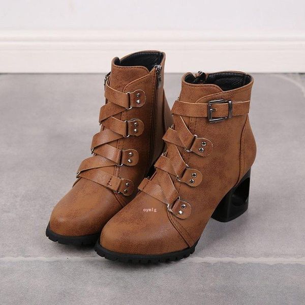 women ankle boots soft leather shoes high heels buckle causal women boots zip ladies footwear women's zapatos para mujer, Black
women ankle boots soft leather shoes high heels buckle causal women boots zip ladies footwear women's zapatos para mujer, Black