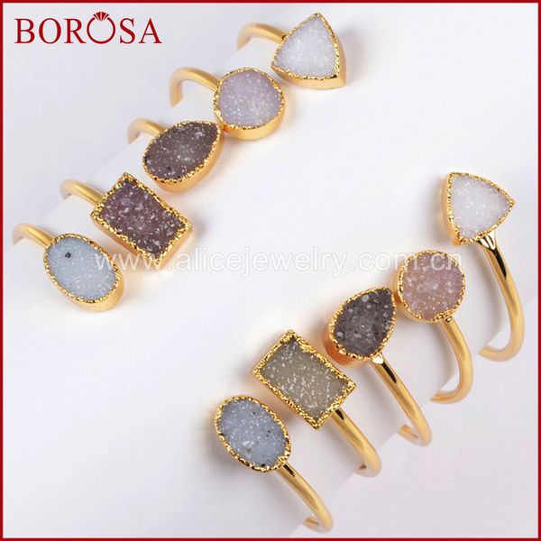 borosa natural crystal druzy stone bangle cuff geode bangle gold color figurate jewelry adjustable bangle g0148 0930, Black
borosa natural crystal druzy stone bangle cuff geode bangle gold color figurate jewelry adjustable bangle g0148 0930, Black