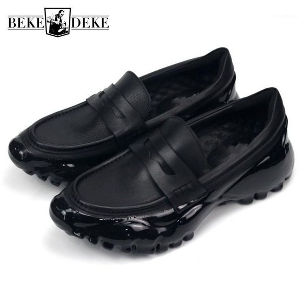 dress shoes italian designer mens genuine leather gothic thick platform slip on loafers moccasin gommino wedding formal shoes1, Black
dress shoes italian designer mens genuine leather gothic thick platform slip on loafers moccasin gommino wedding formal shoes1, Black