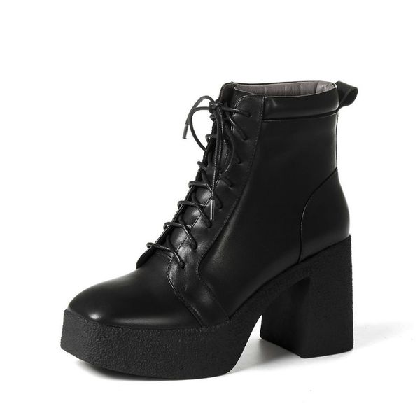 boots elegant genuine leather women ankle 2021 autumn winter platform thick high heels pumps working basic shoes woman, Black
boots elegant genuine leather women ankle 2021 autumn winter platform thick high heels pumps working basic shoes woman, Black