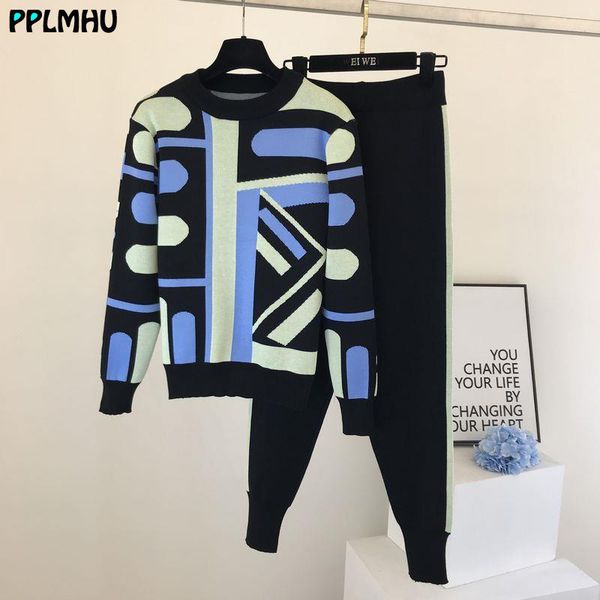 fashion contrast color camouflage printed knitted 2 peice set women knitwear sweater + stripe harem pants autumn winter suit 201120, White
fashion contrast color camouflage printed knitted 2 peice set women knitwear sweater + stripe harem pants autumn winter suit 201120, White