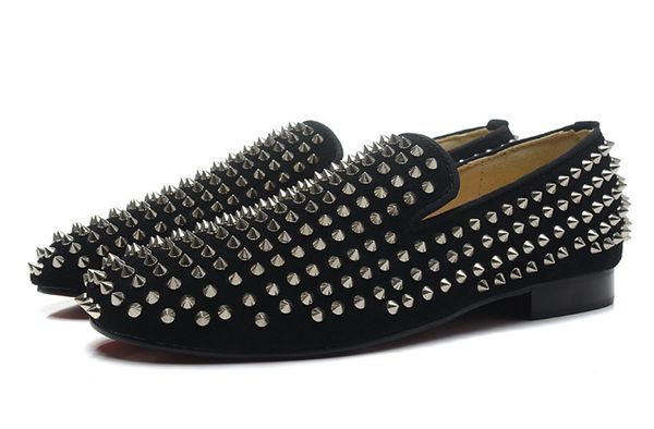 new mens red bottom loafers luxury party wedding shoes designer black patent leather with spikes studded flats men dress shoe size 40-46
new mens red bottom loafers luxury party wedding shoes designer black patent leather with spikes studded flats men dress shoe size 40-46