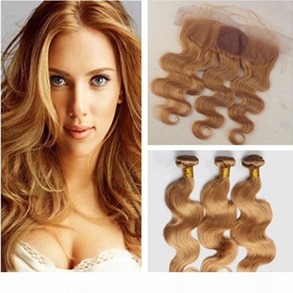 honey blonde body wave human hair silk base lace frontal 13x4 with bundles #27 light brown brazilian human hair wefts with silk frontal, Black
honey blonde body wave human hair silk base lace frontal 13x4 with bundles #27 light brown brazilian human hair wefts with silk frontal, Black