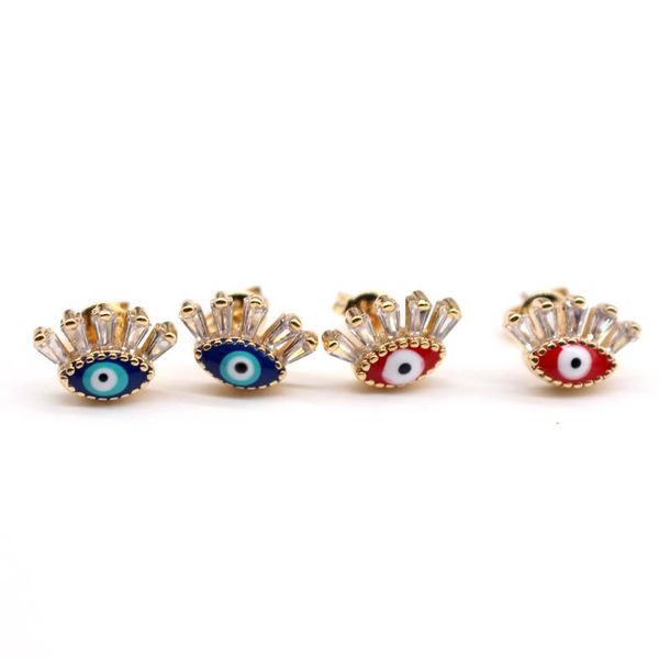 stud 1pair evil eye rhinestone small earrings for women vintage unique gold color zircon mini turkish jewelry e673, Golden;silver
stud 1pair evil eye rhinestone small earrings for women vintage unique gold color zircon mini turkish jewelry e673, Golden;silver