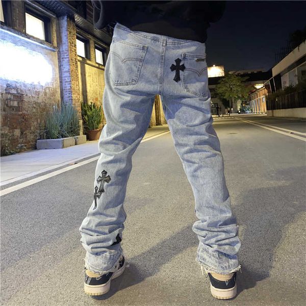 jiwear too busy crosin ch cross leather jeans high street fashion brand wash slacks pants, Black
jiwear too busy crosin ch cross leather jeans high street fashion brand wash slacks pants, Black
