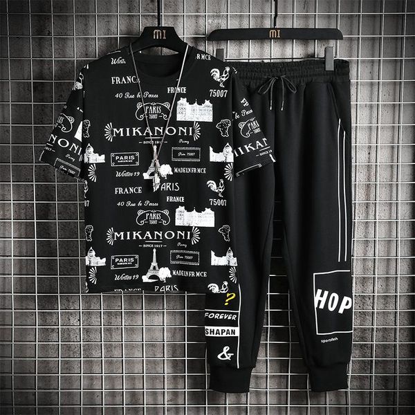 summer fashion two piece loose short sleeve t-shirt with cropped pants suit for men kg-34, Gray
summer fashion two piece loose short sleeve t-shirt with cropped pants suit for men kg-34, Gray
