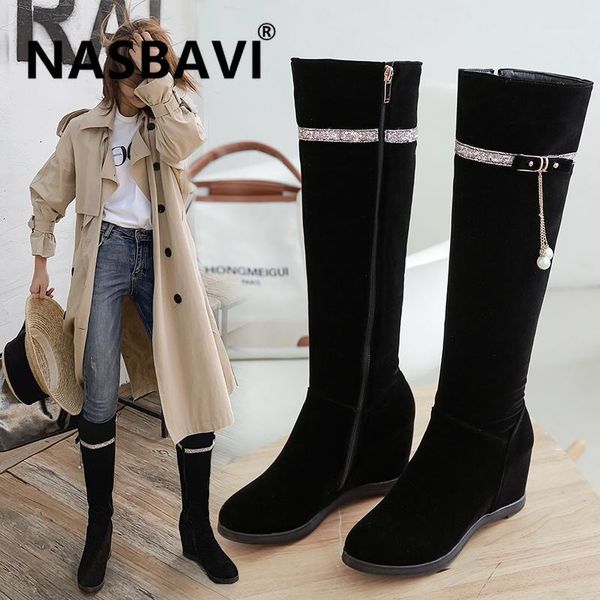 boots nasbavi large size 34-43 knee high women shoes woman fashion heels winter sequined metal pearl chain long boot1, Black
boots nasbavi large size 34-43 knee high women shoes woman fashion heels winter sequined metal pearl chain long boot1, Black