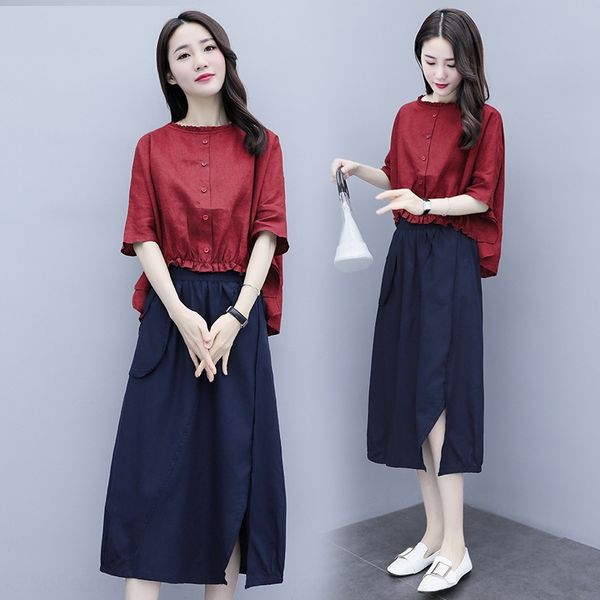 5k2mx two-piece and linen cotton suit 2020 summer new dress for skirt dress loose mid-length skirt linen slimming fashion suit dresslong wom, Gray
5k2mx two-piece and linen cotton suit 2020 summer new dress for skirt dress loose mid-length skirt linen slimming fashion suit dresslong wom, Gray