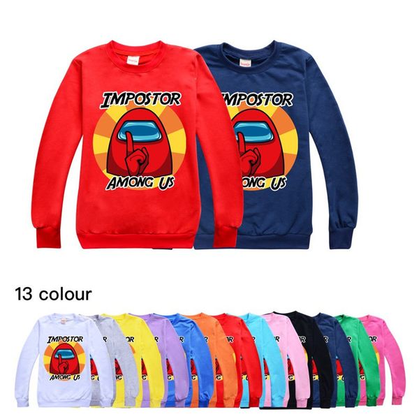 among us kids sweatershirt game cartoon pullover autumn winter boys girls long sleeve casual sweater for 2-16y boutique g10503, Black
among us kids sweatershirt game cartoon pullover autumn winter boys girls long sleeve casual sweater for 2-16y boutique g10503, Black