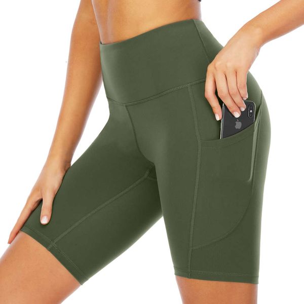 women's 5-point sports running side pocket shorts tight high waist yoga pants elastic body-building hair grinding, Black
women's 5-point sports running side pocket shorts tight high waist yoga pants elastic body-building hair grinding, Black