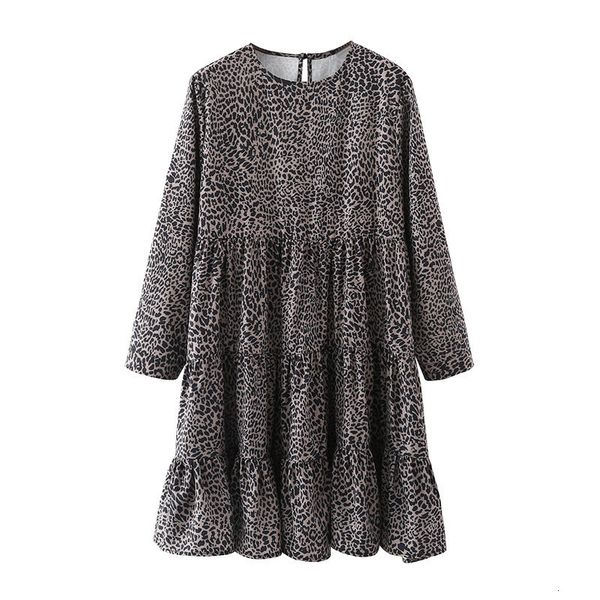 2021 new leopard printed mini women vintage ruffle winter long sleeve dress woman loose ruched casual ladies dresses 60fo, Black;gray
2021 new leopard printed mini women vintage ruffle winter long sleeve dress woman loose ruched casual ladies dresses 60fo, Black;gray