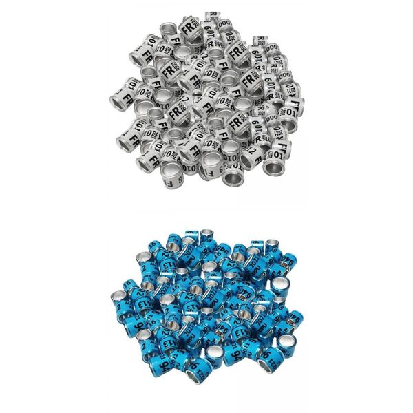 200x 2021 aluminium bird dove racing pigeon leg rings bands