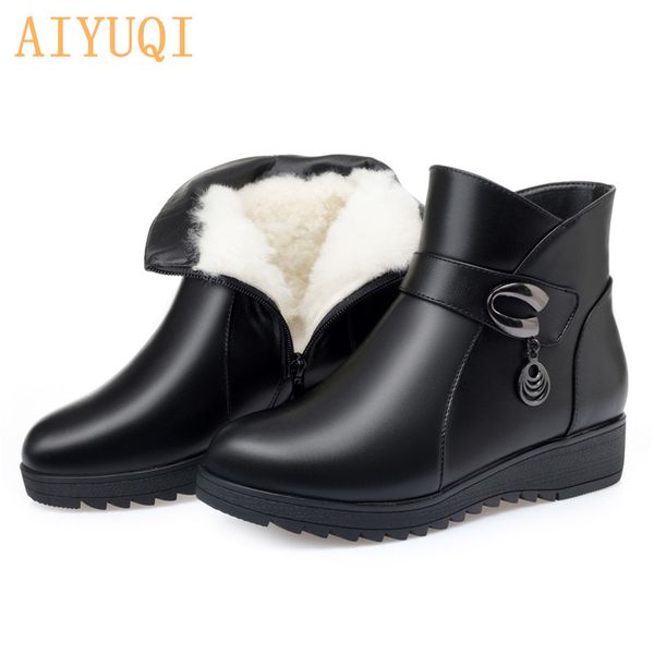 aiyuqi boots shoes genuine leather big size 41 42 43 wool warm winter non-slip mom flat snow for women q1104, Black
aiyuqi boots shoes genuine leather big size 41 42 43 wool warm winter non-slip mom flat snow for women q1104, Black