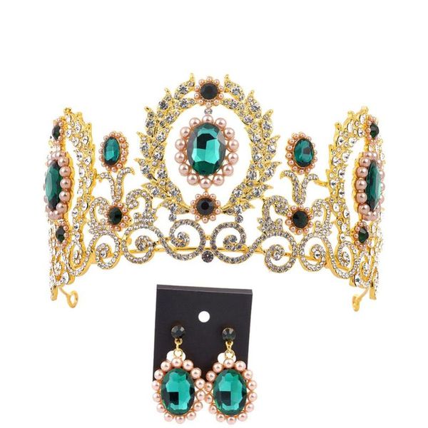 baroque women rhinestone faux pearl crown tiara earrings wedding jewelry set, Silver
baroque women rhinestone faux pearl crown tiara earrings wedding jewelry set, Silver
