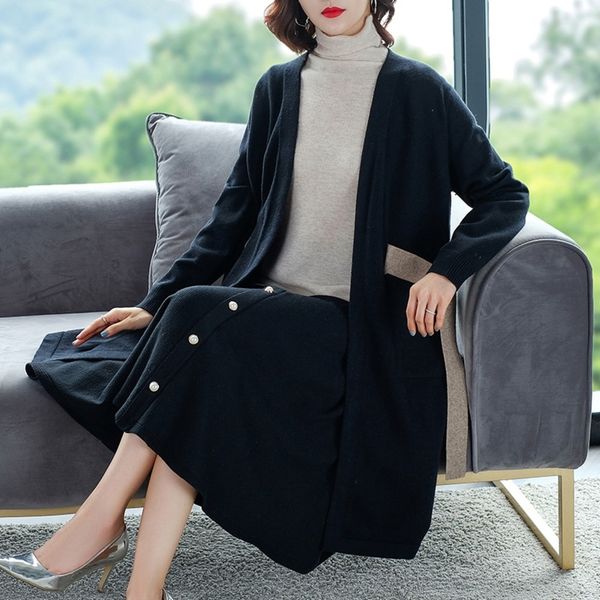 5bcgr 2020 medium and long knitted coat sweater color women's new fashion autumn and winter v-neck solid cardigan long sleeve knitted s, White;black
5bcgr 2020 medium and long knitted coat sweater color women's new fashion autumn and winter v-neck solid cardigan long sleeve knitted s, White;black