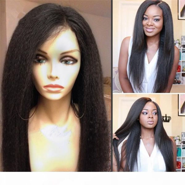 new style glueless full lace human hair wigs with baby hair around kinky straight lace front wigs for black women, Black;brown
new style glueless full lace human hair wigs with baby hair around kinky straight lace front wigs for black women, Black;brown