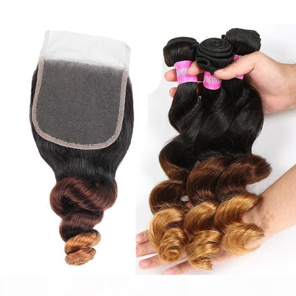 1b 4 30# dark roots brown blonde loose wave ombre human hair weave bundles with lace closure malaysian virgin hair extensions, Black;brown
1b 4 30# dark roots brown blonde loose wave ombre human hair weave bundles with lace closure malaysian virgin hair extensions, Black;brown