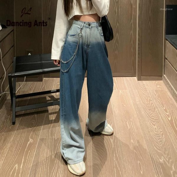 women straight plus size jeans gradients high waist wide leg denim pants autumn loose korean fashion trousers1, Blue
women straight plus size jeans gradients high waist wide leg denim pants autumn loose korean fashion trousers1, Blue