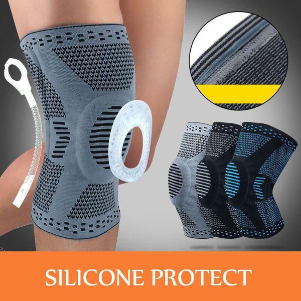 knee support knee pads for sport brace protector silicone pad springs fitness joints protector, Black;gray
knee support knee pads for sport brace protector silicone pad springs fitness joints protector, Black;gray