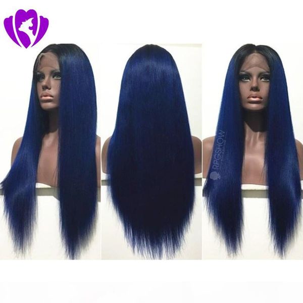 10-30inches long middle part black roots ombre blue wig synthetic lace front wig natural hair long straight wigs for black women
10-30inches long middle part black roots ombre blue wig synthetic lace front wig natural hair long straight wigs for black women