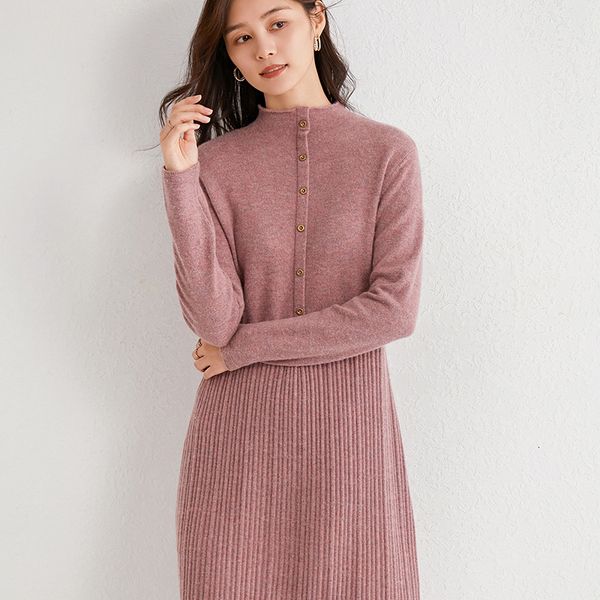 100% cashmere and wool knitted or crocheted for the women new arrival winter/autumn oneck women's dresses long-style 6-color jumpers 6d, Black;gray
100% cashmere and wool knitted or crocheted for the women new arrival winter/autumn oneck women's dresses long-style 6-color jumpers 6d, Black;gray
