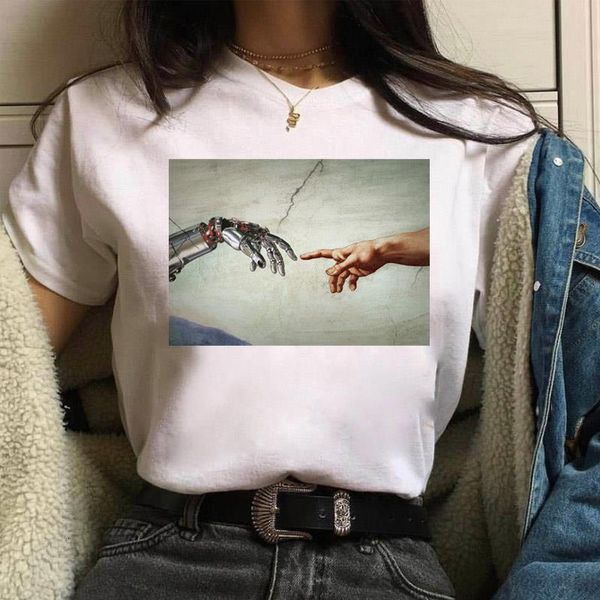fashion funny women t shirt ulzzang hands femme vintage women harajuku tshirt 90s aesthetic female grunge graphic tshirt, White 
fashion funny women t shirt ulzzang hands femme vintage women harajuku tshirt 90s aesthetic female grunge graphic tshirt, White