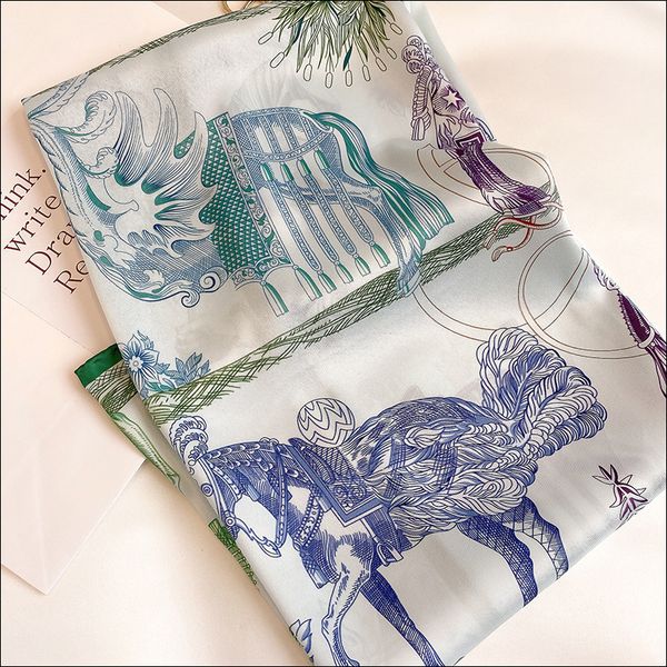 silk neck scarf female silk retro head scarves for ladies hand rolled hem scarf 90 foulard luxe, Blue;gray
silk neck scarf female silk retro head scarves for ladies hand rolled hem scarf 90 foulard luxe, Blue;gray