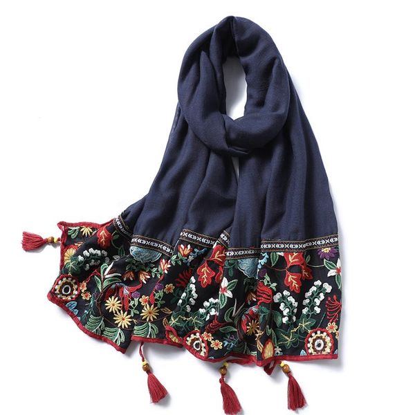 shawls lace embroidery cotton scarf women 2021 vintage floral print and wraps solid tassels lady foulard hijab femme, Blue;gray
shawls lace embroidery cotton scarf women 2021 vintage floral print and wraps solid tassels lady foulard hijab femme, Blue;gray
