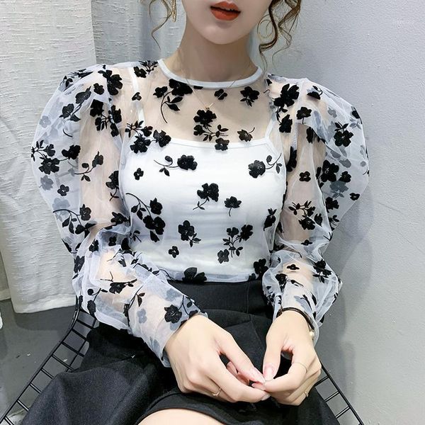 nomikuma o neck puff sleeve gauze shirt women two piece see through flower pattern fashion blouse new arrival blusas mujer 3c6361, White
nomikuma o neck puff sleeve gauze shirt women two piece see through flower pattern fashion blouse new arrival blusas mujer 3c6361, White
