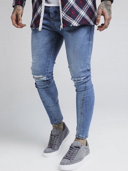 men ripped frayed bleach wash skinny jeans b8b4#, Blue 
men ripped frayed bleach wash skinny jeans b8b4#, Blue