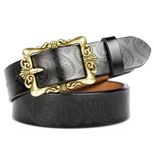 gold floral buckle genuine leather women belt fashion lady cowskin jeans waistband ceinture femme zlb411, Black;brown
gold floral buckle genuine leather women belt fashion lady cowskin jeans waistband ceinture femme zlb411, Black;brown