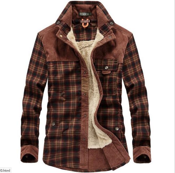 new mens designer military plaid flannel jackets autumn winter warm fleece thick coats pocket single breast loose lapel neck shirts, White;black
new mens designer military plaid flannel jackets autumn winter warm fleece thick coats pocket single breast loose lapel neck shirts, White;black