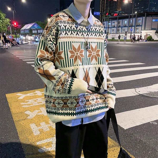 men's sweaters winter retro round neck sweater korean version loose trend hong kong wind couple wild students tide, White;black
men's sweaters winter retro round neck sweater korean version loose trend hong kong wind couple wild students tide, White;black
