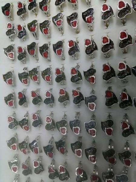 heart love peach adjustable mood change eenglish color ring, Silver 
heart love peach adjustable mood change eenglish color ring, Silver