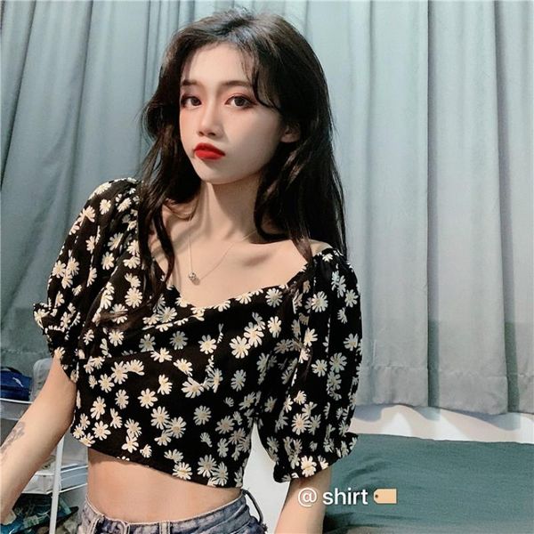 women's blouses & shirts nijiuding blouse for women 2021 summer daisy hight waist harajuku square collar floral print short sleeve fema, White
women's blouses & shirts nijiuding blouse for women 2021 summer daisy hight waist harajuku square collar floral print short sleeve fema, White