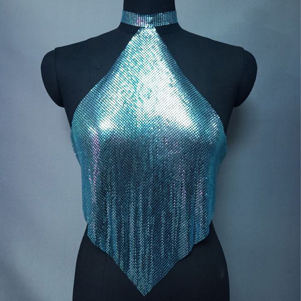 nightclub stage backless metal sequined chain diamond sling vest jazz clothing women bar dj ds costumes adults rave wear, Black;red
nightclub stage backless metal sequined chain diamond sling vest jazz clothing women bar dj ds costumes adults rave wear, Black;red