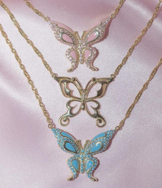 chokers gold color blue pink cz enamel mix 2021 butterfly pendant necklace for women, Golden;silver
chokers gold color blue pink cz enamel mix 2021 butterfly pendant necklace for women, Golden;silver