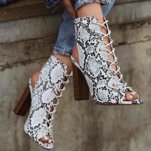 boots women ankle snake print open toe lace up ladies shoes summer block high heels cross strap roman sandals big size, Black
boots women ankle snake print open toe lace up ladies shoes summer block high heels cross strap roman sandals big size, Black