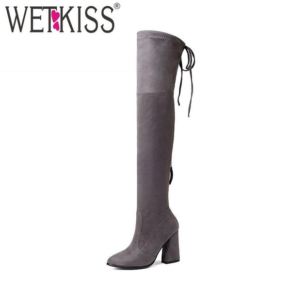 boots wetkiss 2021 latest long women faux suede thigh thick heels lace up winter over knee boot, Black
boots wetkiss 2021 latest long women faux suede thigh thick heels lace up winter over knee boot, Black