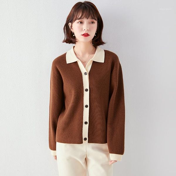 2020 autumn spring women sweater patchwork fashion casual long sleeve elegant female cardigan loose kintted korean style1, White
2020 autumn spring women sweater patchwork fashion casual long sleeve elegant female cardigan loose kintted korean style1, White