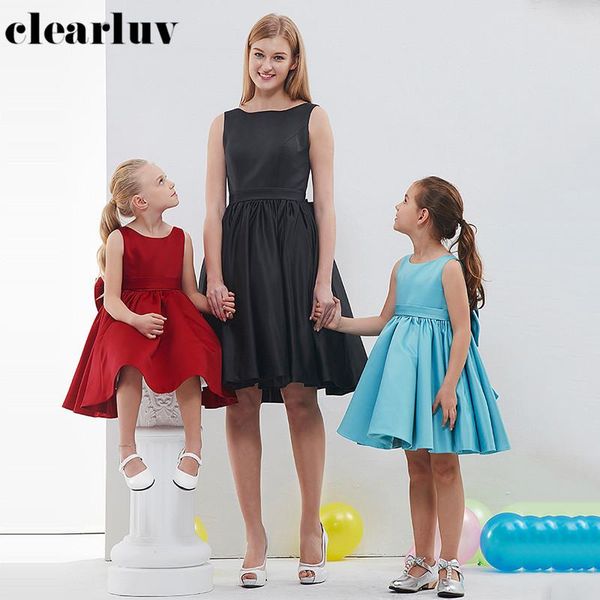party dresses formal prom for mother and daughter db151 o-neck sleeveless dress burgundy bow a-line parent-child elegant gowns, White;black
party dresses formal prom for mother and daughter db151 o-neck sleeveless dress burgundy bow a-line parent-child elegant gowns, White;black