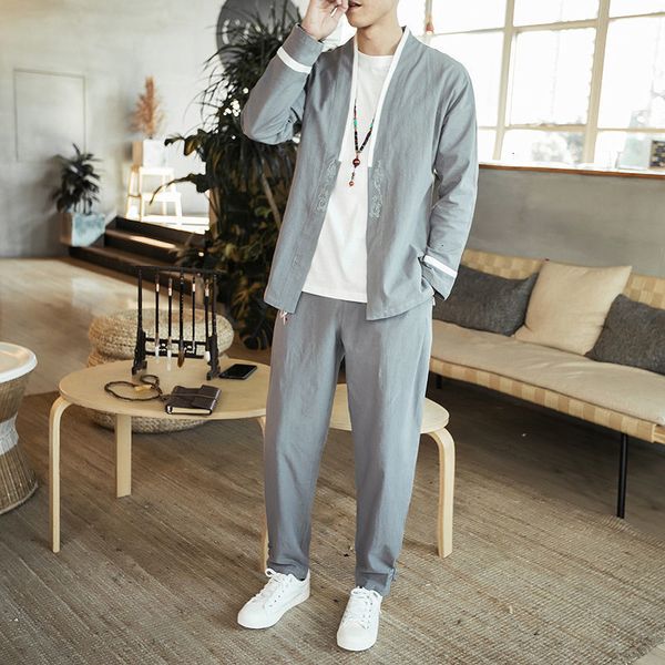 new men's 2021 chinese style sets man embroidered cotton linen long sleeve jackets male 2 piece set pants clothes ub71, Black
new men's 2021 chinese style sets man embroidered cotton linen long sleeve jackets male 2 piece set pants clothes ub71, Black